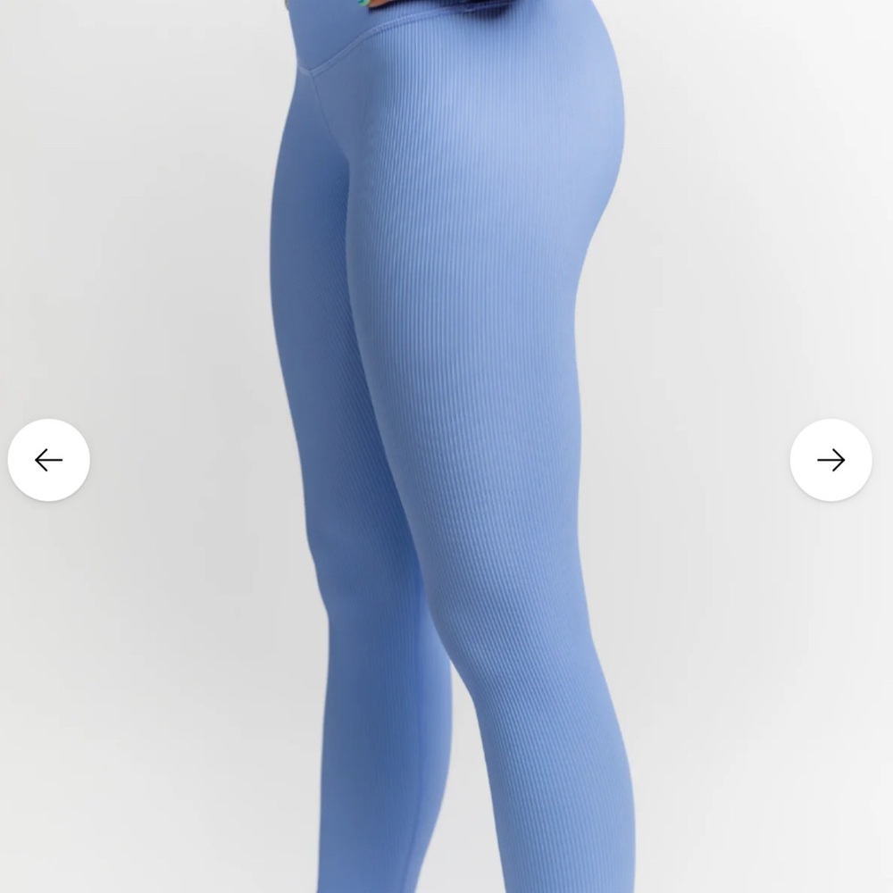 ⚡️J80 BABY BLUE RIBBED WORKOUT LEGGINGS!